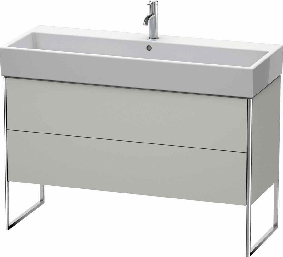 Duravit XSquare 47" Concrete Gray Two Drawer Floorstanding Vanity Unit (XS447700707)