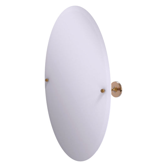 Allied Brass SL-91-BBR Shadwell Brushed Bronze Oval Frameless Wall Tilt Mirror