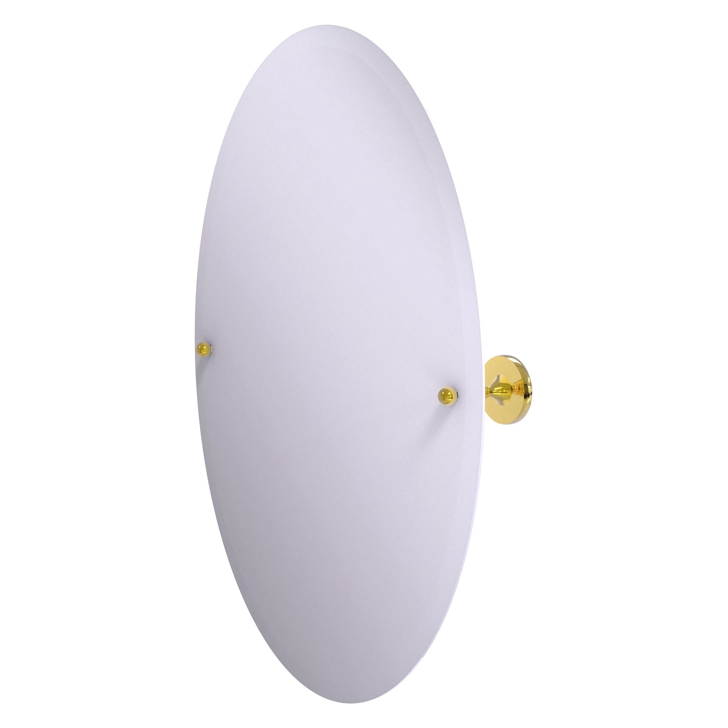 Allied Brass SL-91-PB Shadwell Polished Brass Oval Frameless Wall Tilt Mirror