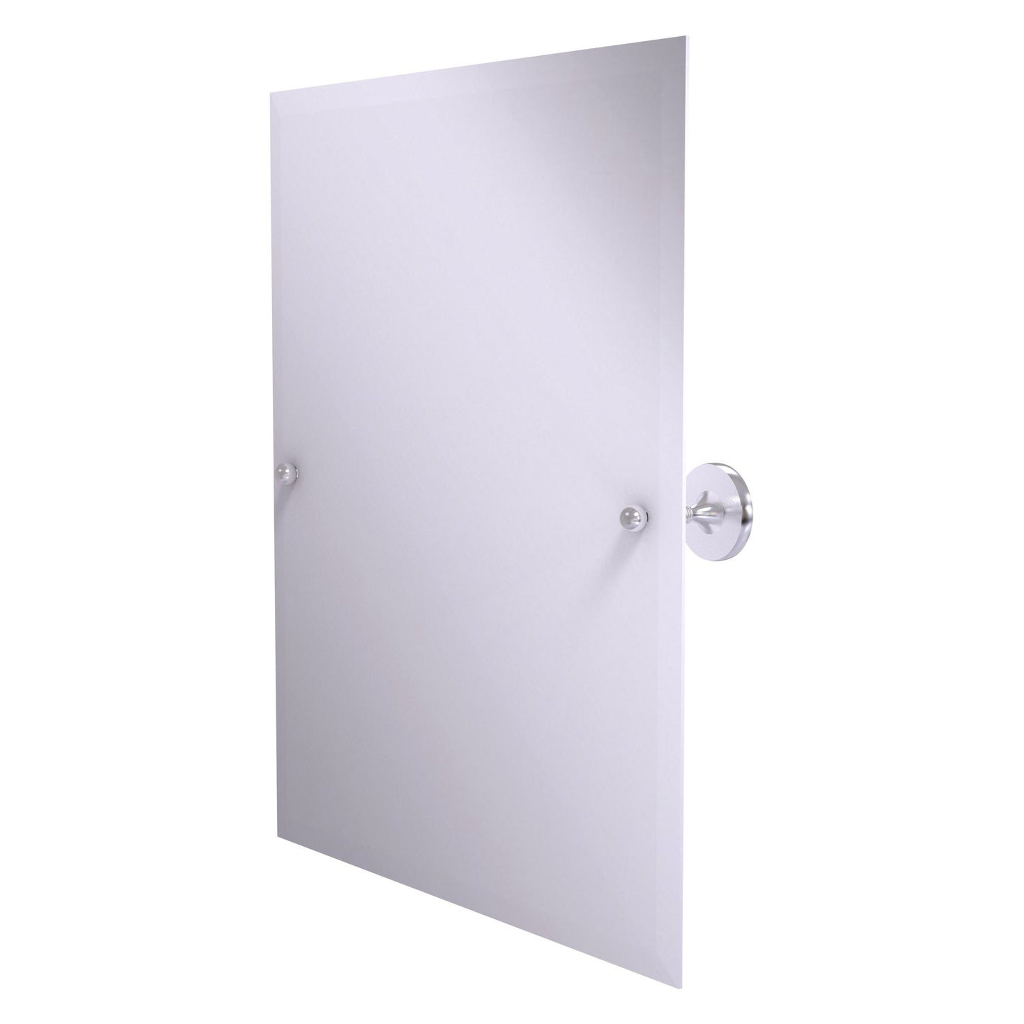 Allied Brass SL-92-SCH Shadwell Satin Chrome Rectangular Frameless Wall Tilt Mirror