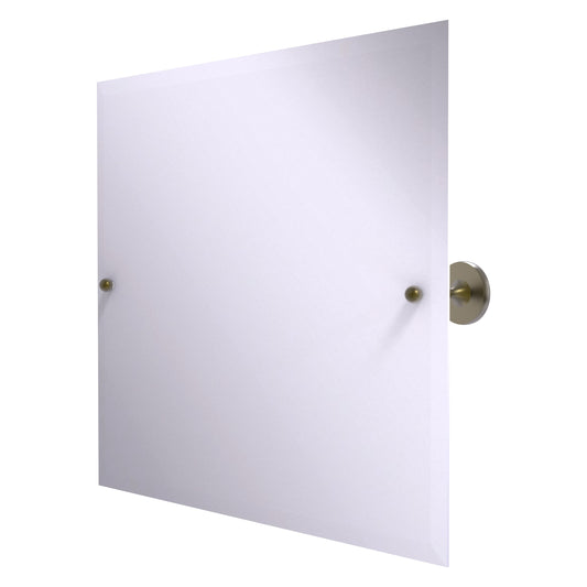 Allied Brass SL-93-ABR Shadwell Antique Brass Landscape Rectangular Frameless Wall Tilt Mirror