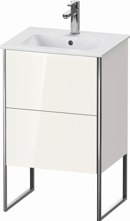 Duravit XSquare 20" White High Gloss Two Drawer Floorstanding Vanity Unit (XS445708585)