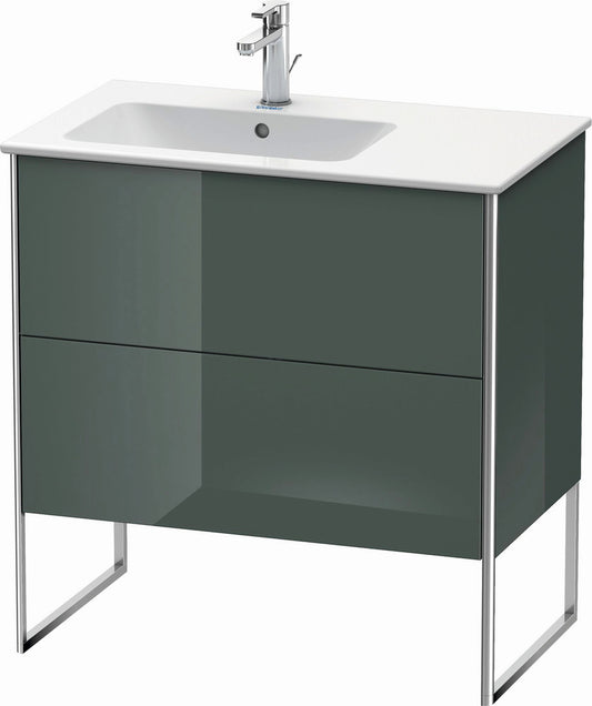 Duravit XSquare 32" Dolomite Gray Two Drawer Floorstanding Vanity Unit (XS445003838)