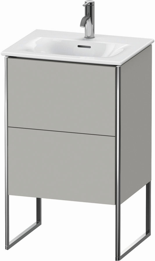 Duravit XSquare 20" Concrete Gray Two Drawer Floorstanding Vanity Unit (XS452100707)