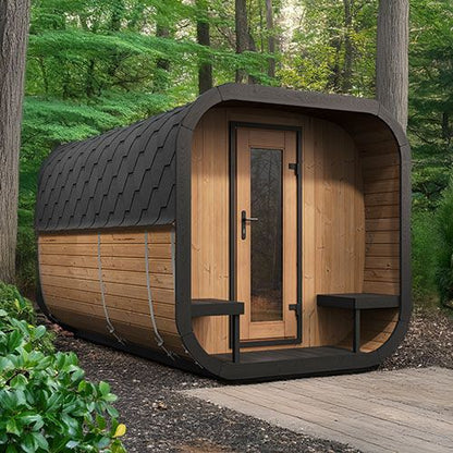 SaunaLife CUBE Series Model CL12GCP Up to 8-Persons Outdoor Home Sauna Suite Kit