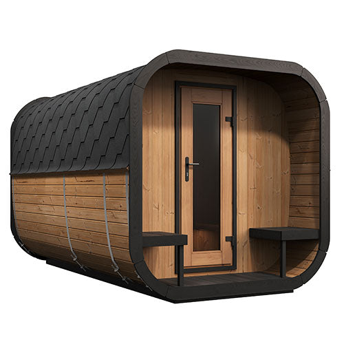 SaunaLife CUBE Series Model CL12GCP Up to 8-Persons Outdoor Home Sauna Suite Kit