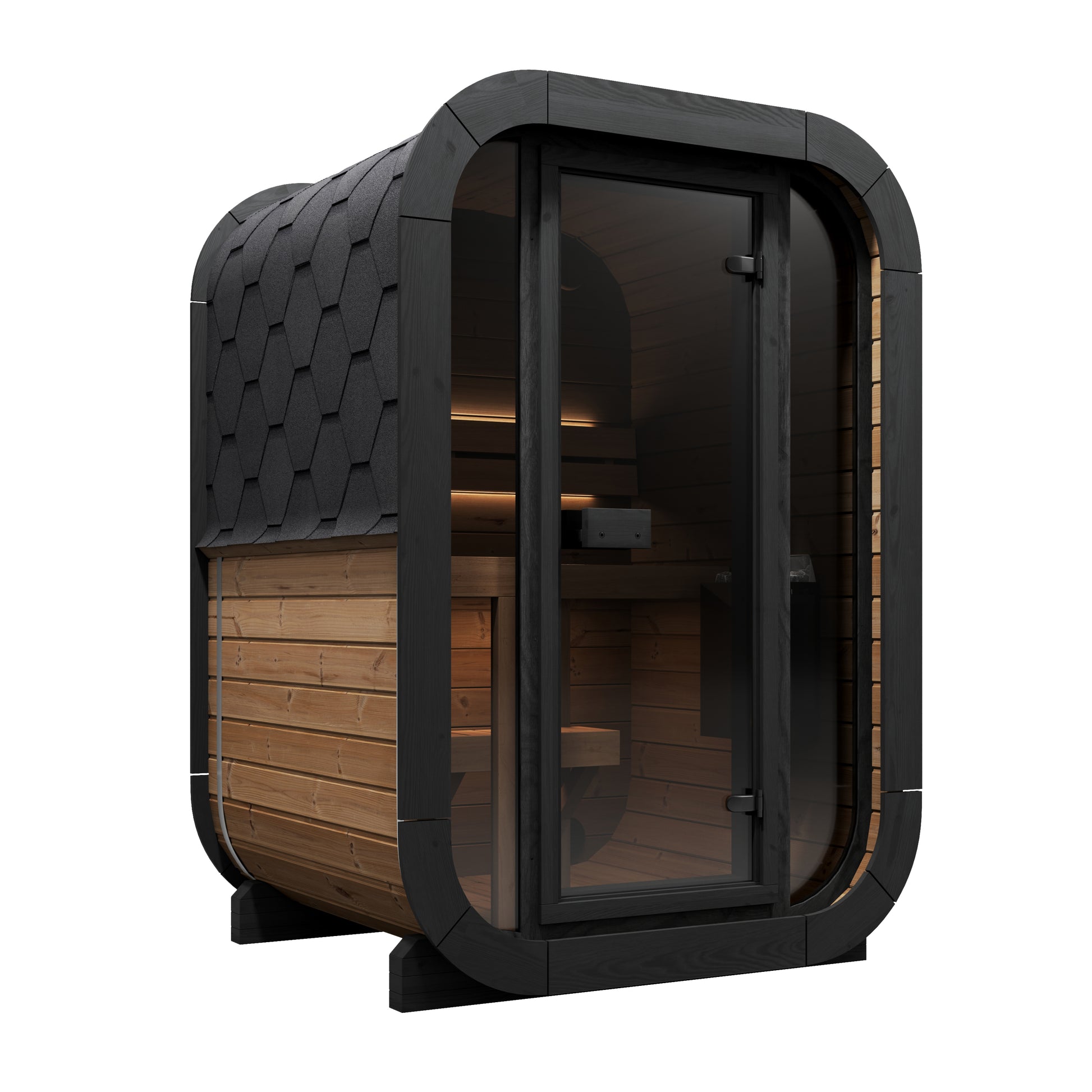SaunaLife CUBE Series Model CL3G 53" Up to 2-Persons Outdoor Home Sauna Kit