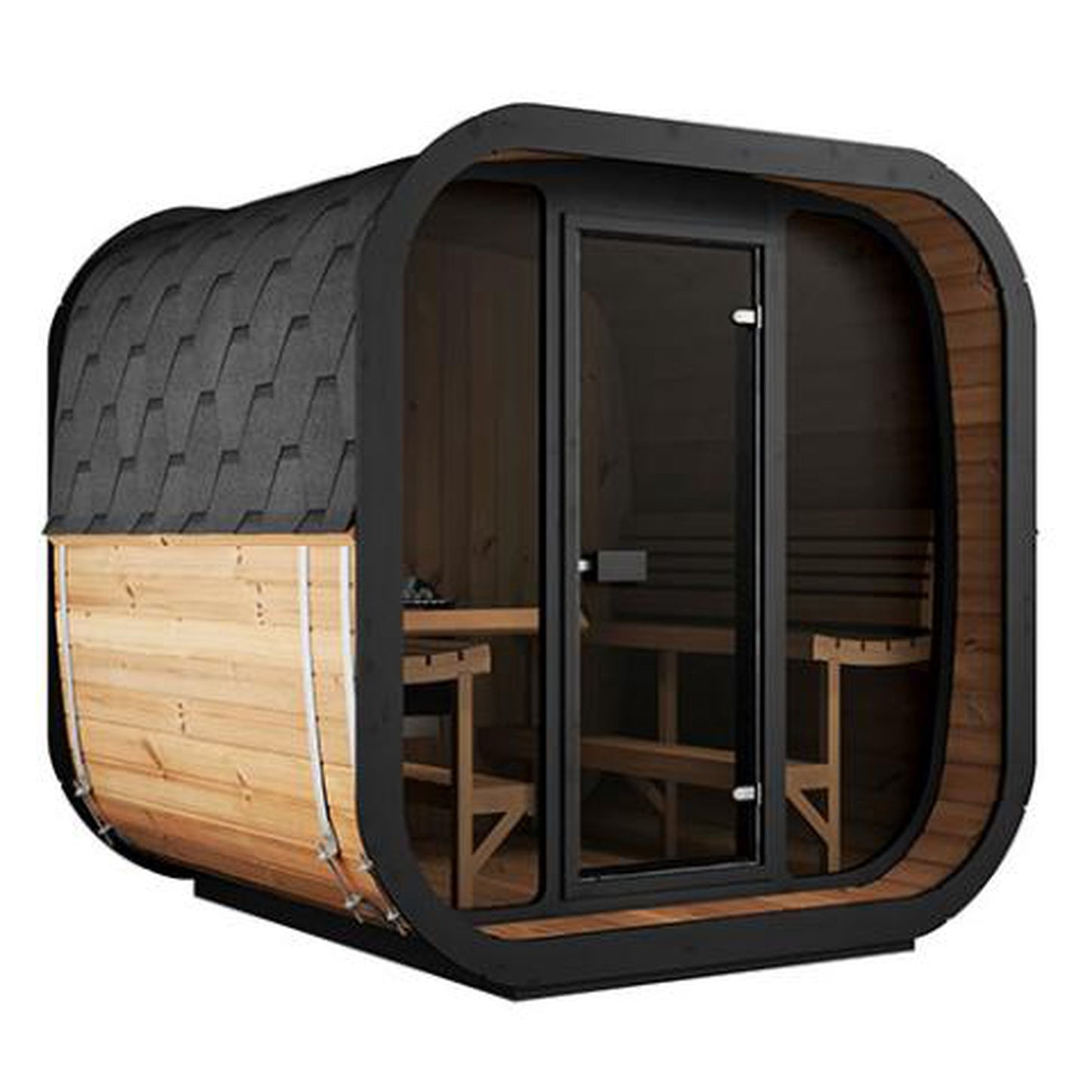 SaunaLife CUBE Series Model CL7G 91" Up to 6-Persons Outdoor Home Sauna Kit