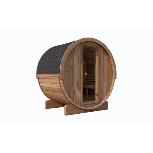 SaunaLife ERGO Series Model E6 59" 3-Person Backyard Sauna Barrel