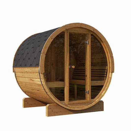 SaunaLife ERGO Series Model E7G 71" Sauna Barrel With Glass Front