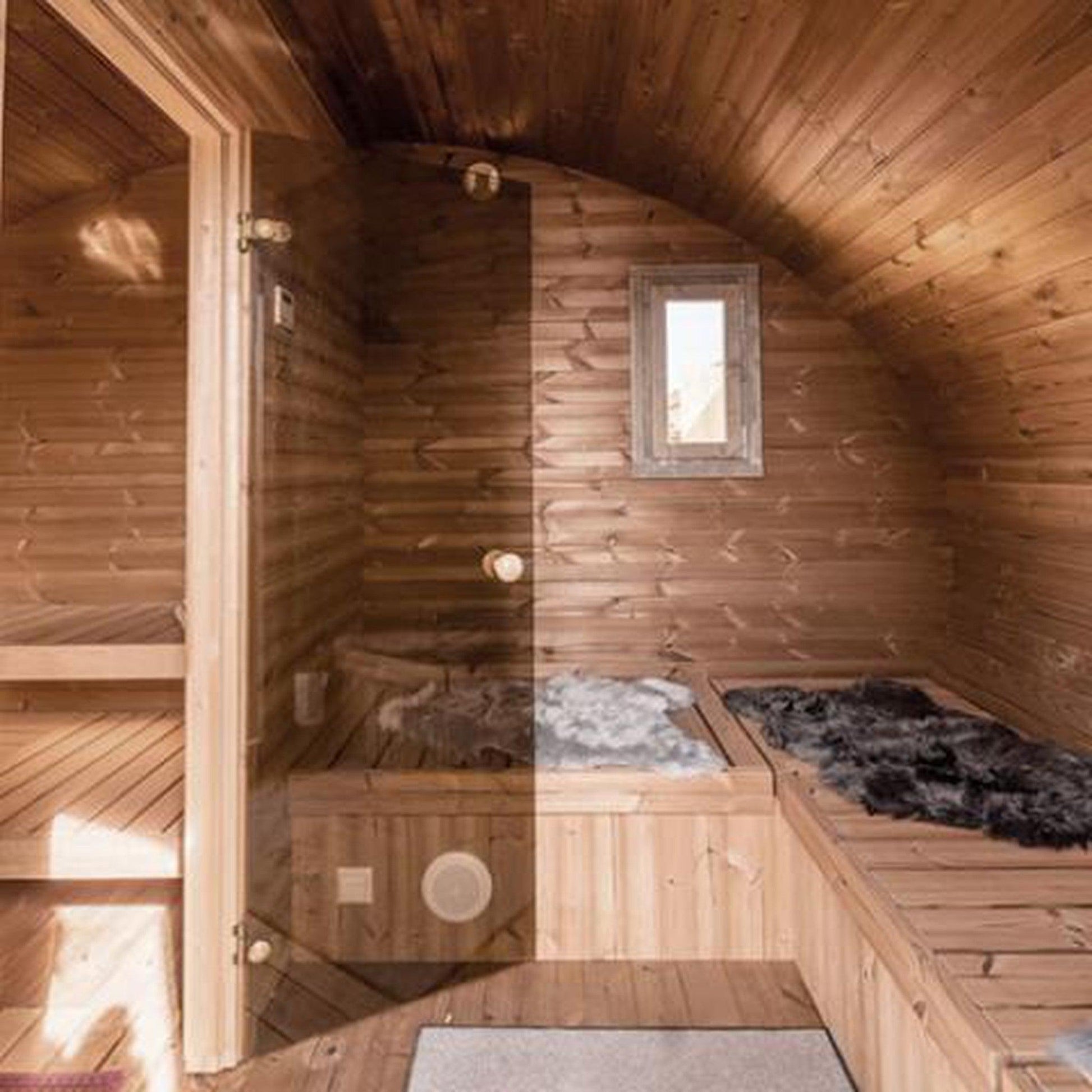 SaunaLife Garden Series Model G11 Outdoor Home Sauna Kit -2 Room Sauna (Up to 8 Persons)