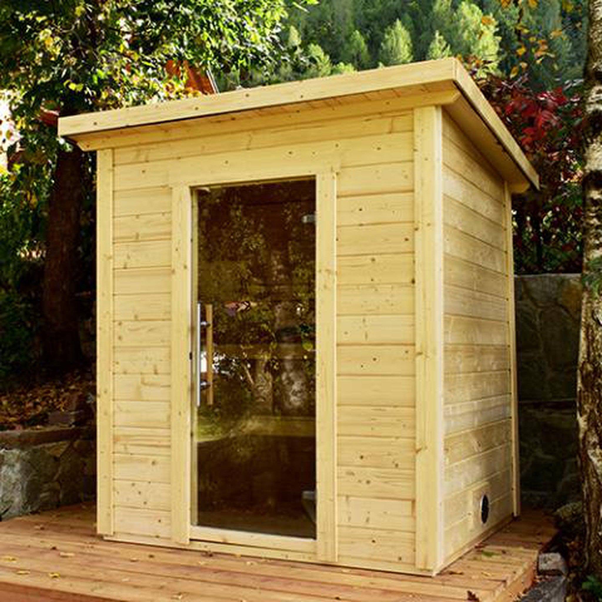 SaunaLife Garden Series Model G2 Outdoor Home Sauna DIY Kit With