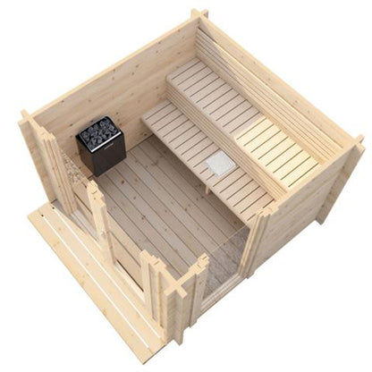 SaunaLife Garden Series Model G4 Outdoor Home Sauna Kit (Up to 6 Persons)