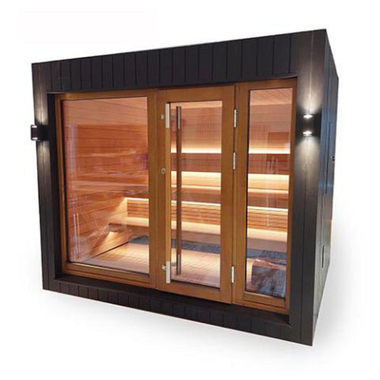 SaunaLife Garden Series Model G7 Pre-Assembled Outdoor Home Sauna (Up to 6 Persons)