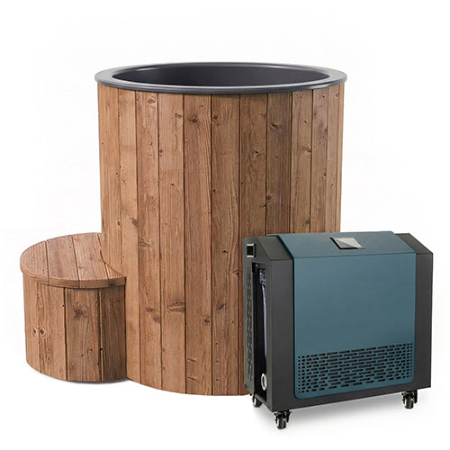 SaunaLife Model S1NC Immersion Tub and Combination Water Chiller/Heater Package for 1-Person - Natural