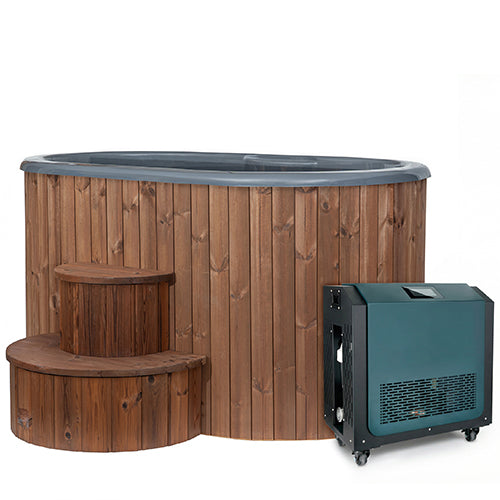 SaunaLife Model S2NC Immersion Tub and Combination Water Chiller/Heater for Package 2-Person - Natural