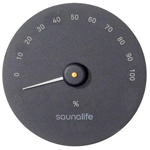 SaunaLife SaunaGear Round Black Hygrometer