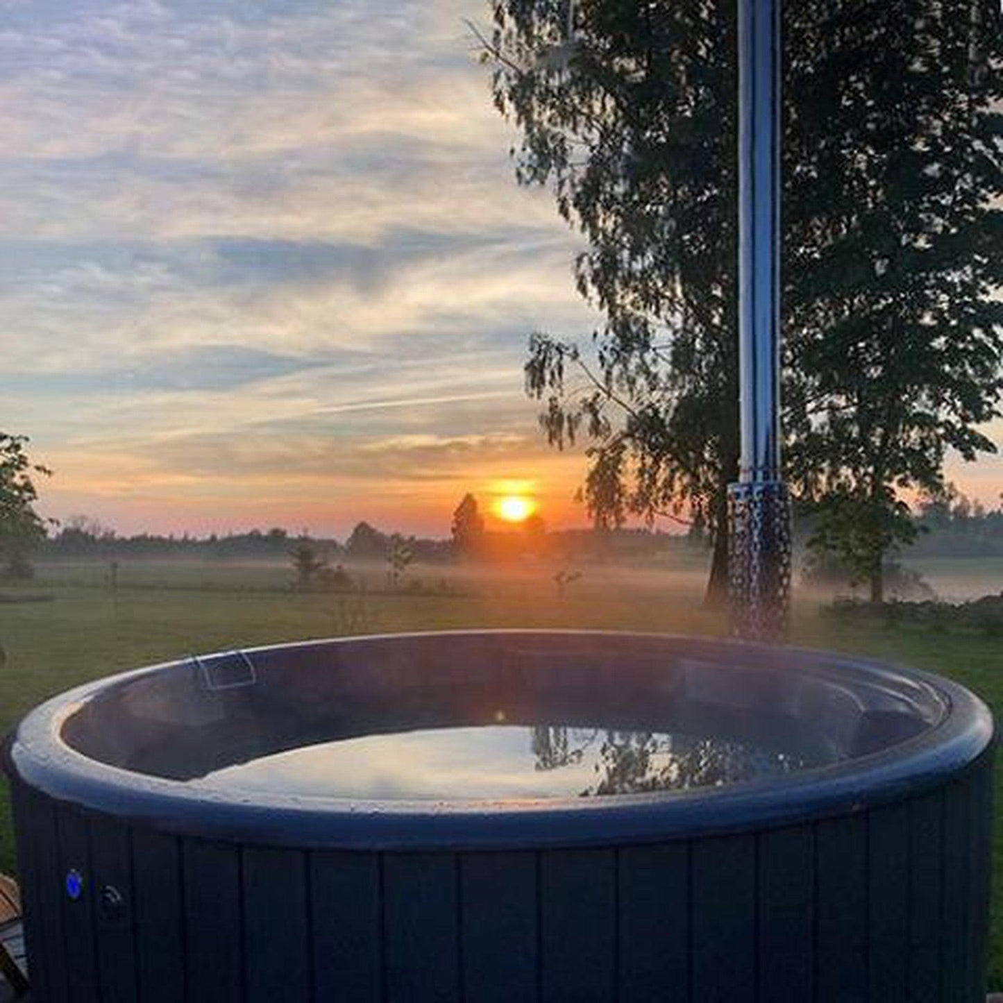 SaunaLife Soak-Series Home Model S4N Wood-Burning Hot Tub Natural (Up to 6 Persons)