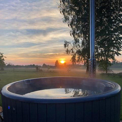 SaunaLife Soak-Series Home Model S4N Wood-Burning Hot Tub Natural (Up to 6 Persons)