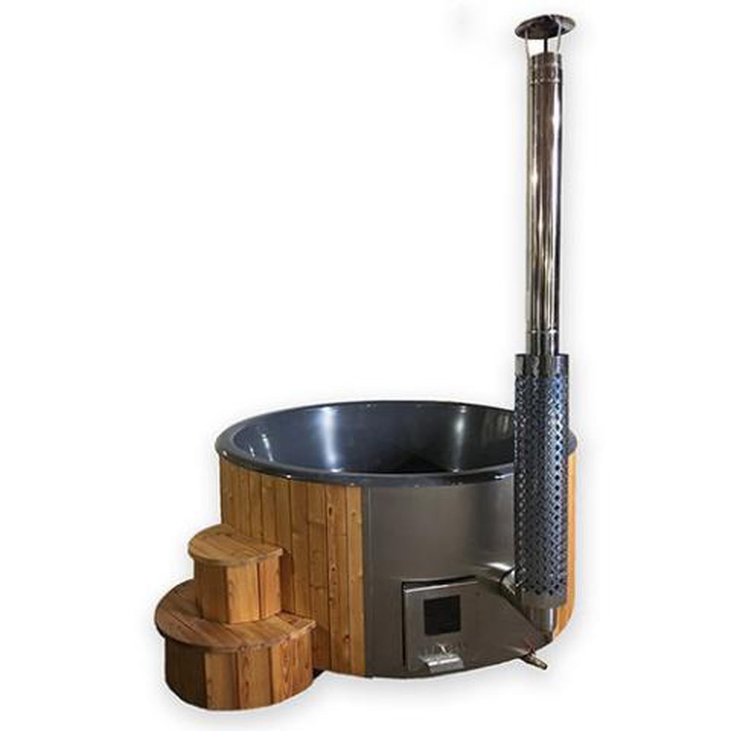 SaunaLife Soak-Series Home Model S4N Wood-Burning Hot Tub Natural (Up to 6 Persons)