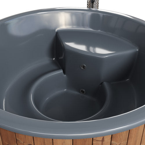 SaunaLife Soak-Series Home Model S6N Wood-Burning Hot Tub Natural (Up to 7 Persons)