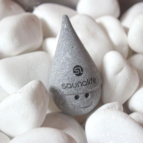 SaunaLife Stoney - Sauna Gnome with Cone Hat, Black Printed Logo