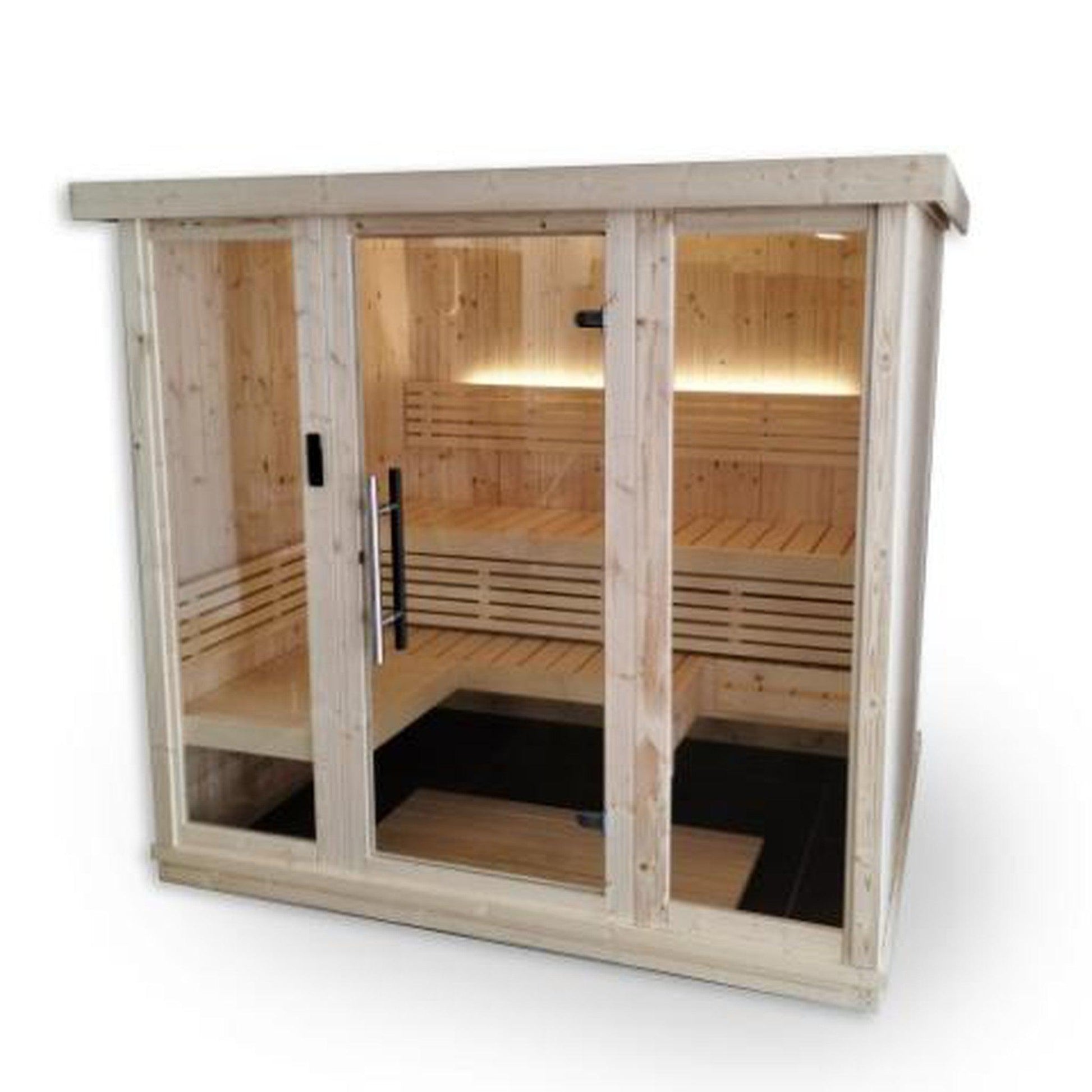 SaunaLife XPERIENCE Series Model X7 Indoor Home Sauna DIY Kit With LED Light System (Up to 6-Person)
