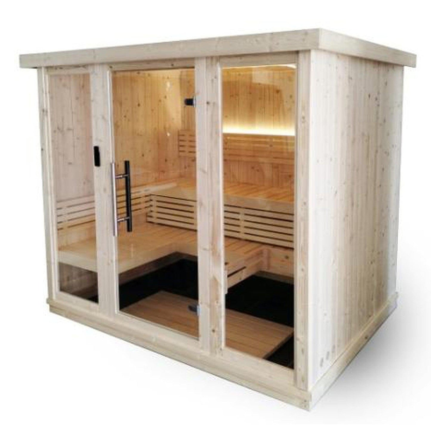 SaunaLife XPERIENCE Series Model X7 Indoor Home Sauna DIY Kit With LED Light System (Up to 6-Person)