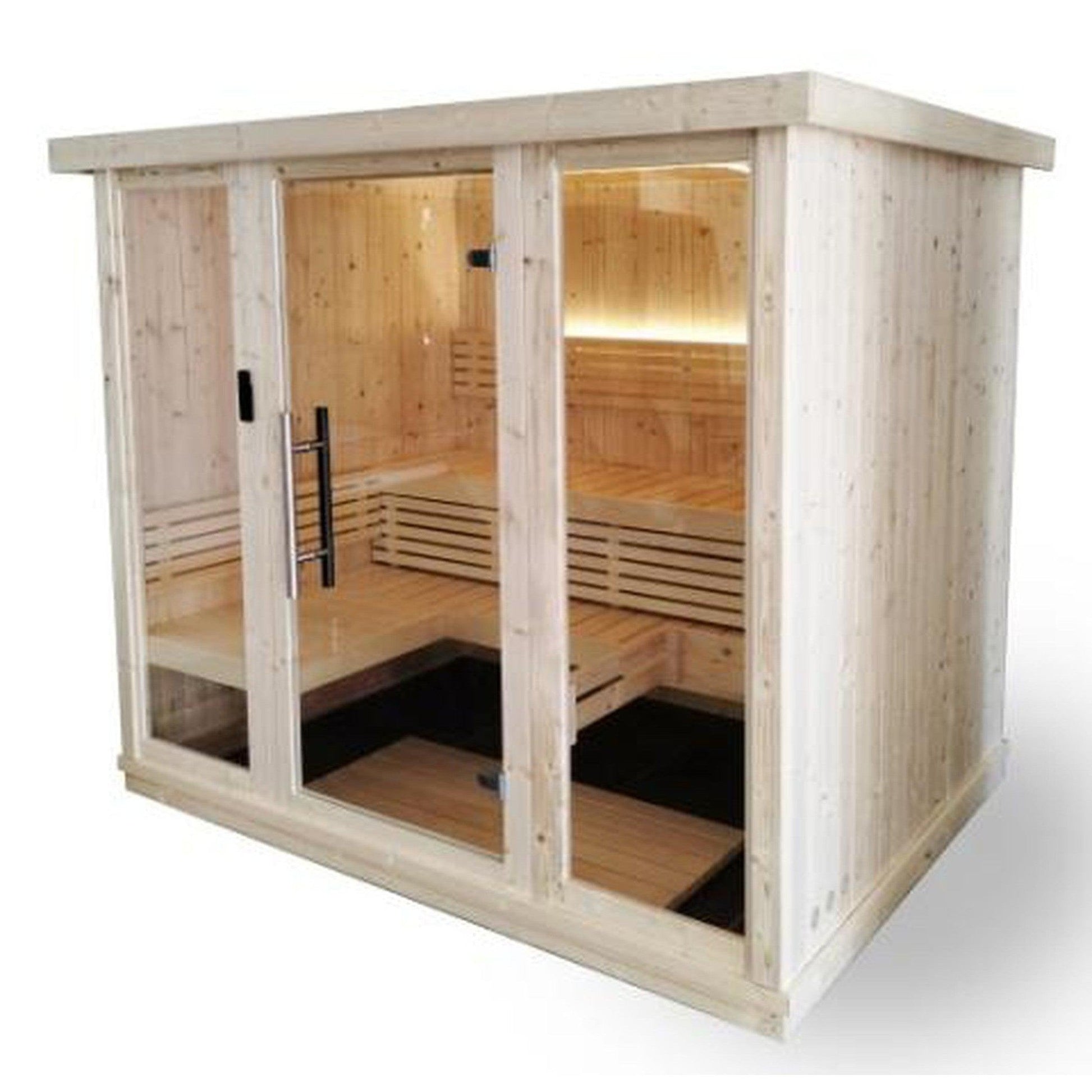 SaunaLife XPERIENCE Series Model X7 Indoor Home Sauna DIY Kit With LED Light System (Up to 6-Person)