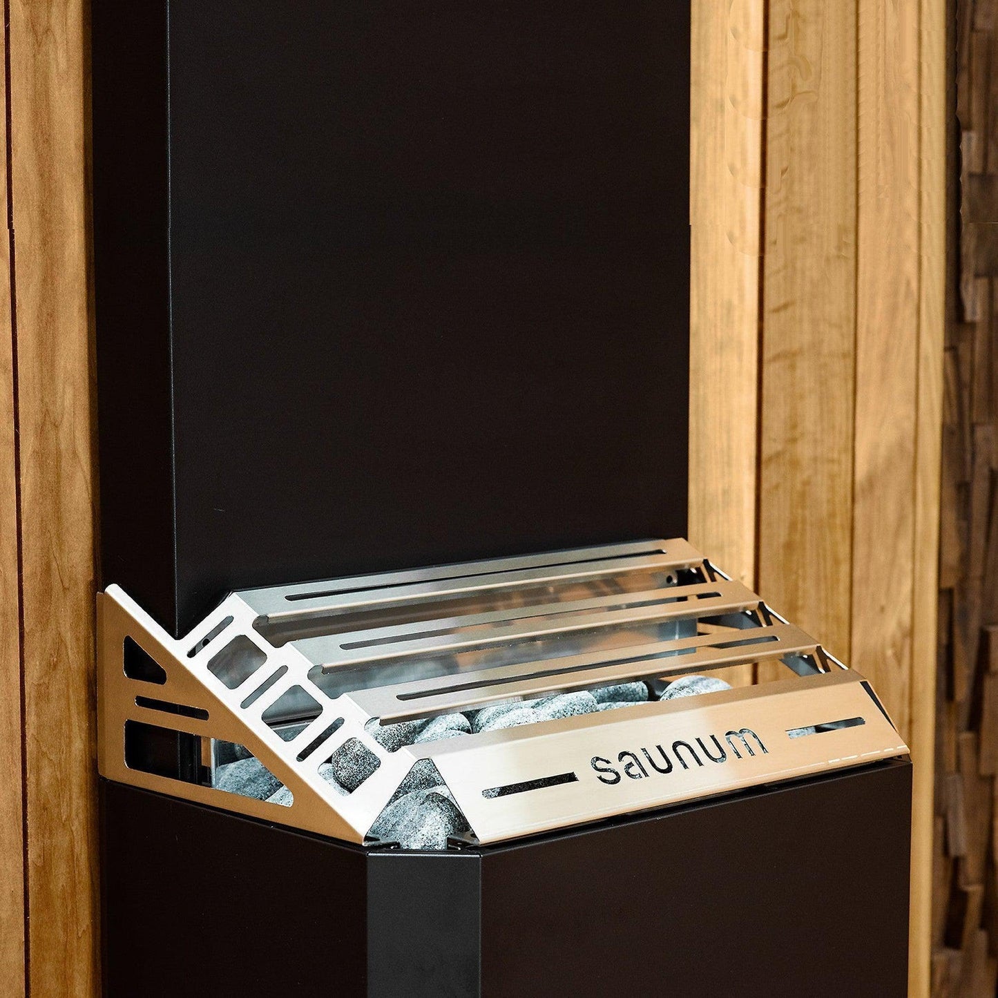 Saunum Air 7 Nordic Black 6.4kW Sauna Heater with Climate Equalizer