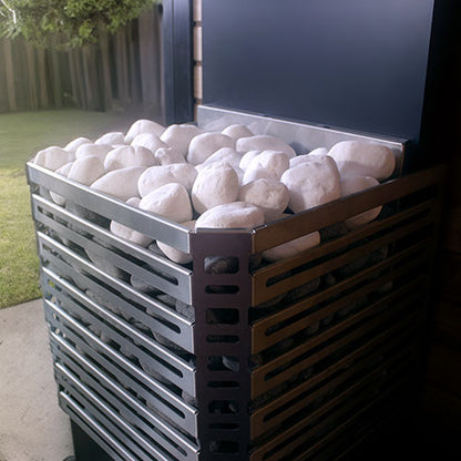 Saunum Air L 10 Nordic Black 10kW Sauna Heater With Climate Equalizer - Stainless Steel