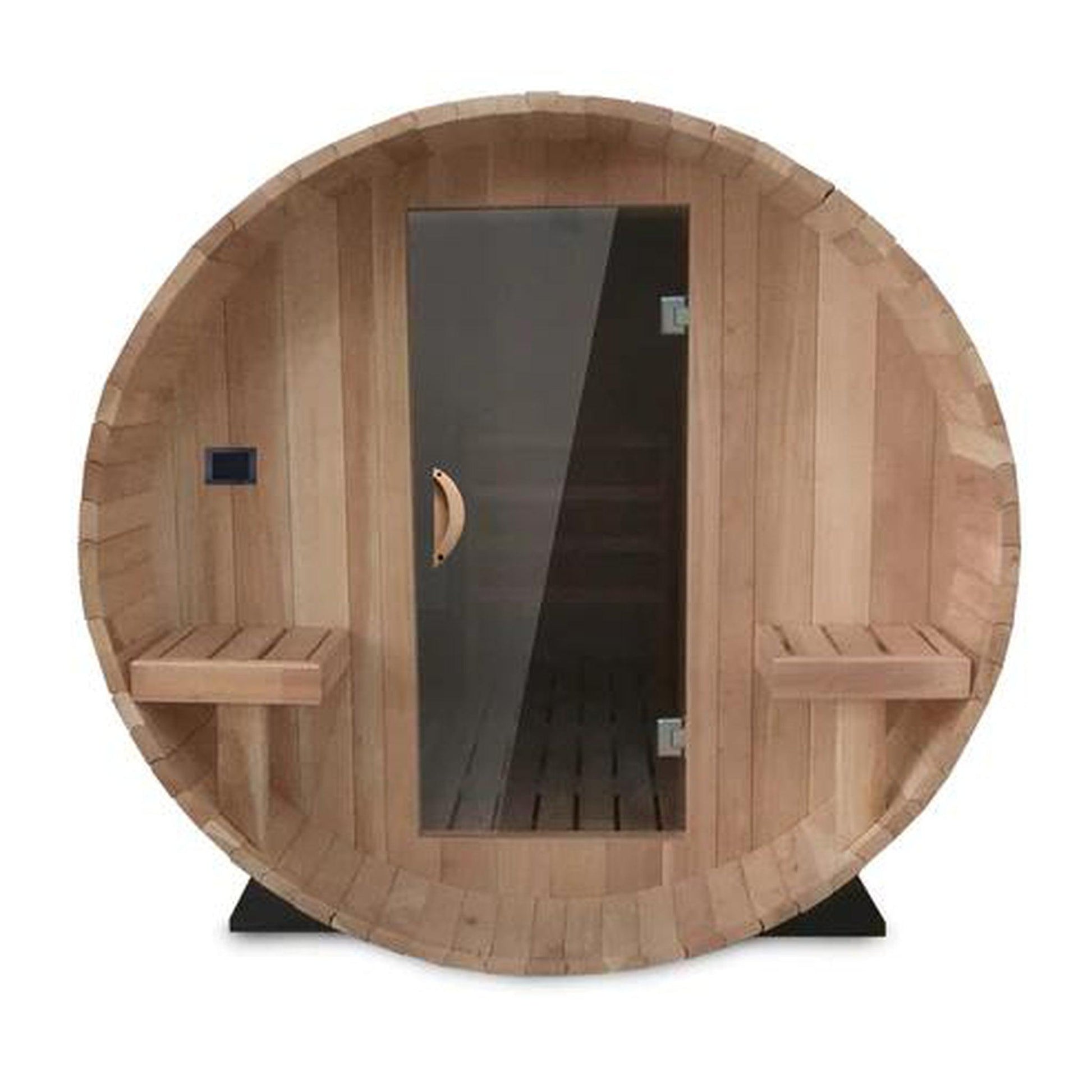 Scandia Manufacturing 6' x 7' x 6' Canopy Electric Barrel Sauna Kit With Glass Door