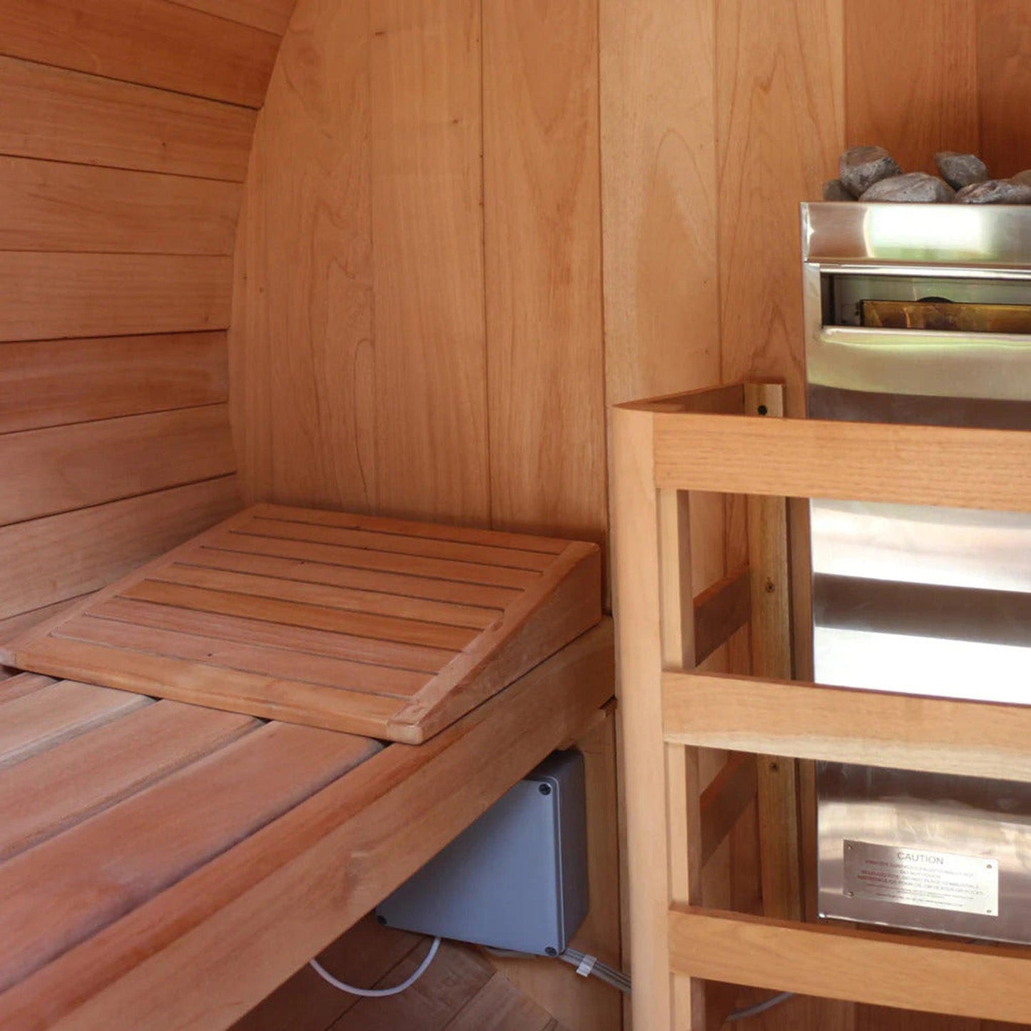 Scandia Manufacturing 6' x 7' x 6' Classic Electric Barrel Sauna Kit With Glass Door