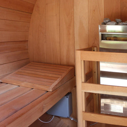 Scandia Manufacturing 6' x 7' x 6' Classic Electric Barrel Sauna Kit With Wooden Door