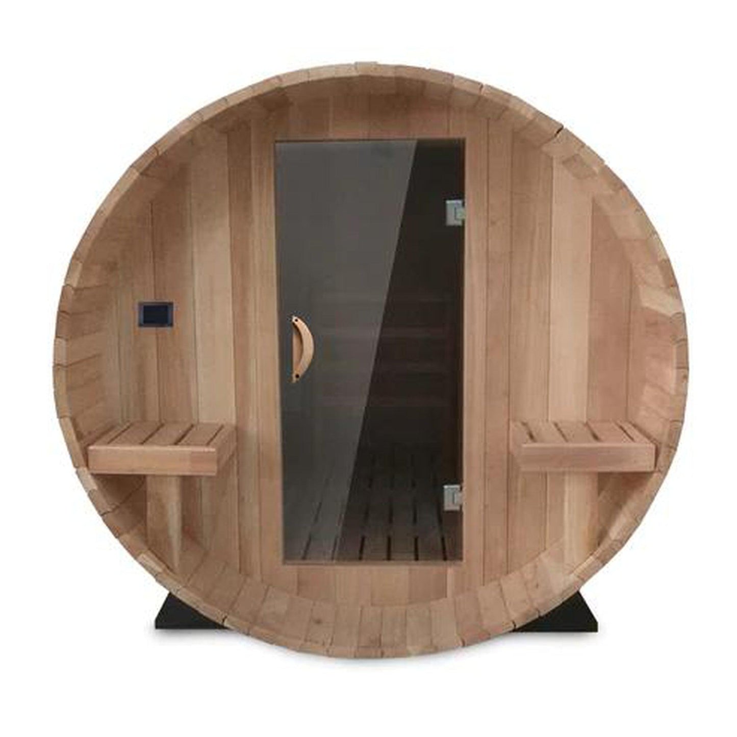 Scandia Manufacturing 6' x 8' x 6' Canopy Electric Barrel Sauna Kit With Wooden Door