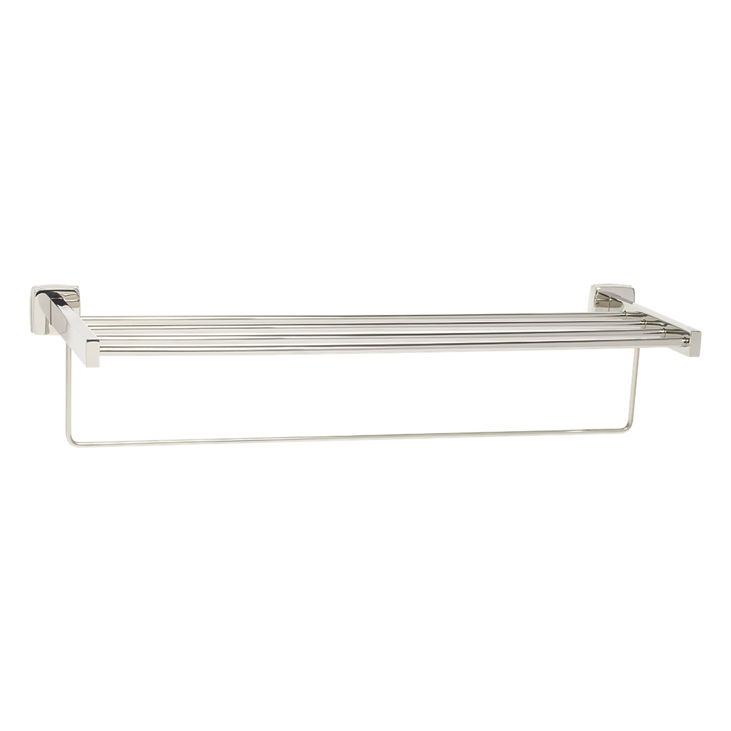 Seachrome 24" Polished Stainless Steel Towel Shelf With 4-Bar Top Rack