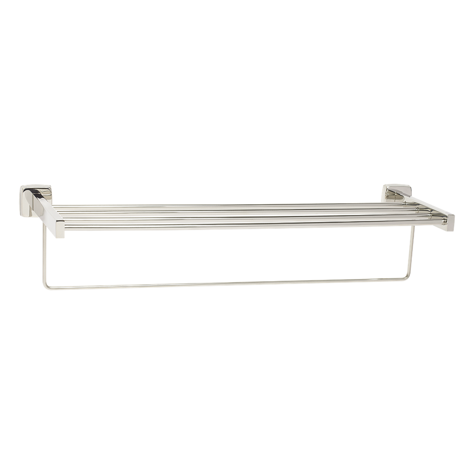 Seachrome 24" Polished Stainless Steel Towel Shelf With 4-Bar Top Rack