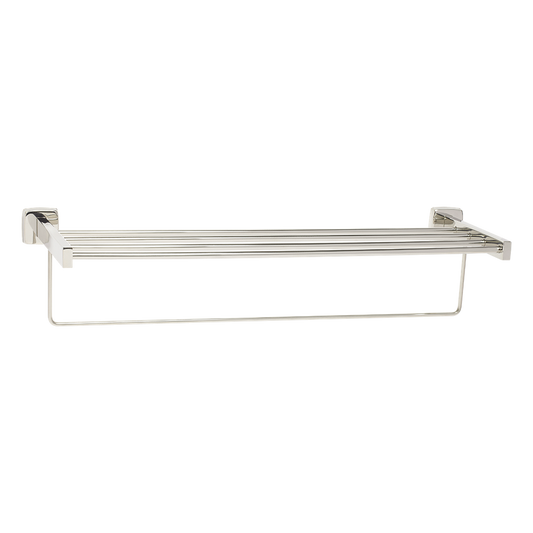 Seachrome 24" Polished Stainless Steel Towel Shelf With 4-Bar Top Rack