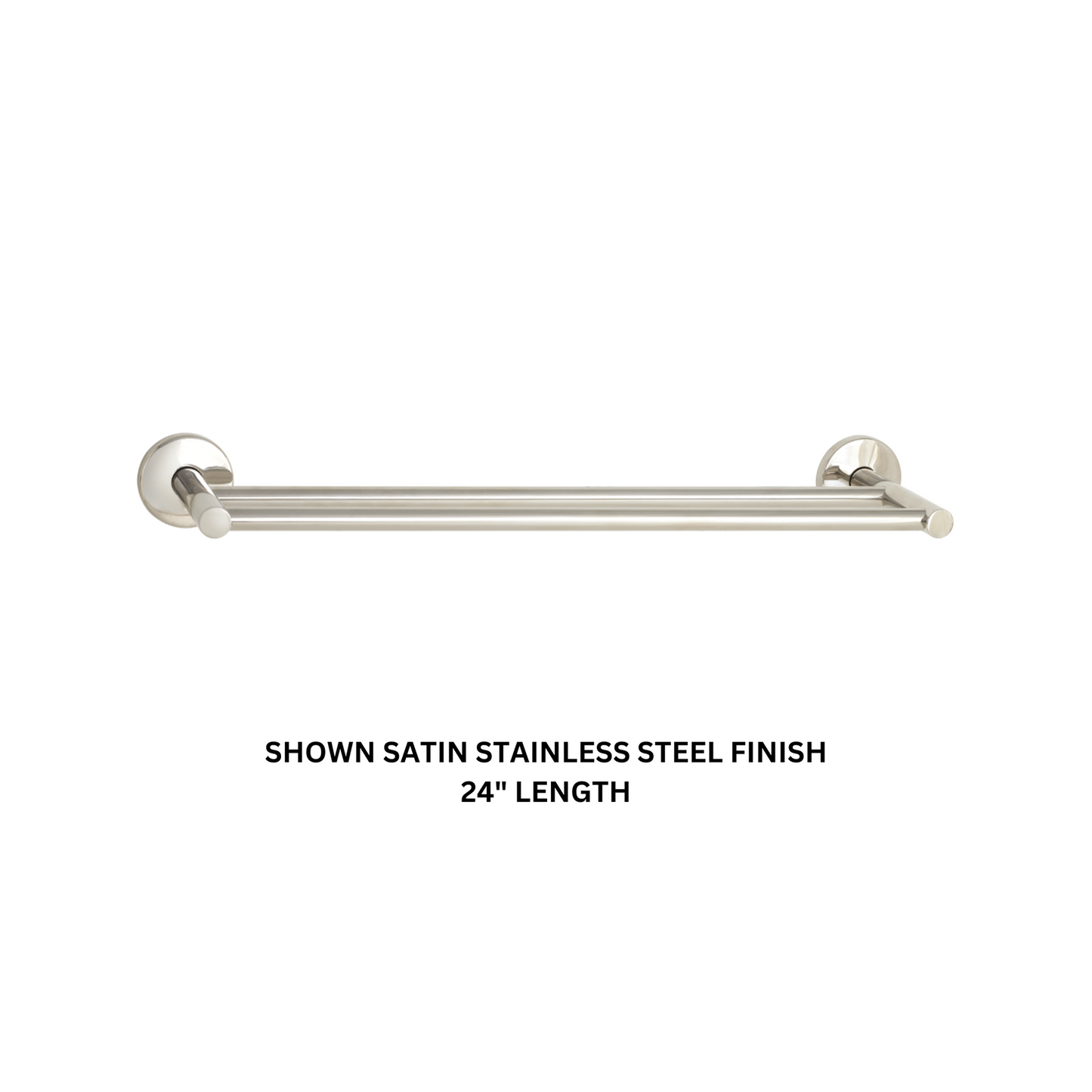 Seachrome Conorado Series 18" Biscuit Powder Coat Concealed Mounting Flange Double Towel Bar