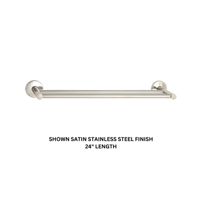 Seachrome Conorado Series 18" Biscuit Powder Coat Concealed Mounting Flange Double Towel Bar