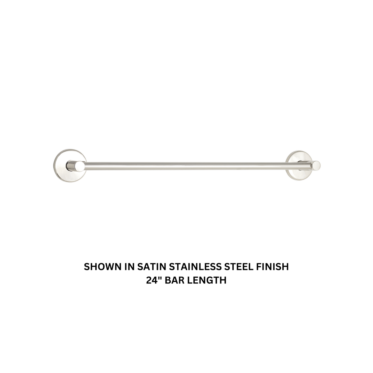 Seachrome Conorado Series 18" Polished Brass Powder Coat Concealed Mounting Flange Single Towel Bar