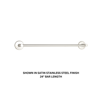 Seachrome Conorado Series 18" Satin Nickel Powder Coat Concealed Mounting Flange Single Towel Bar