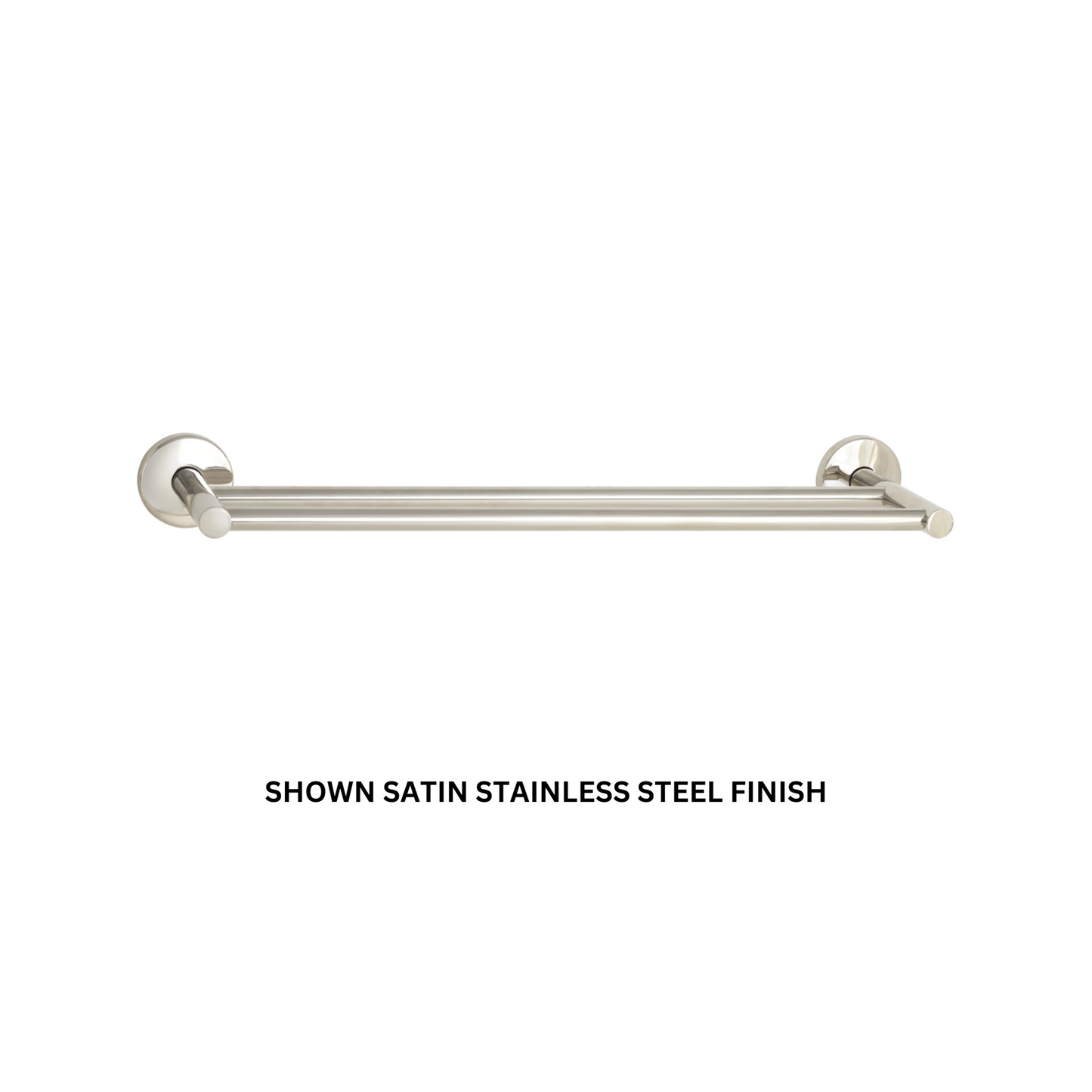 Seachrome Conorado Series 24" Almond Wrinkle Powder Coat Concealed Mounting Flange Double Towel Bar