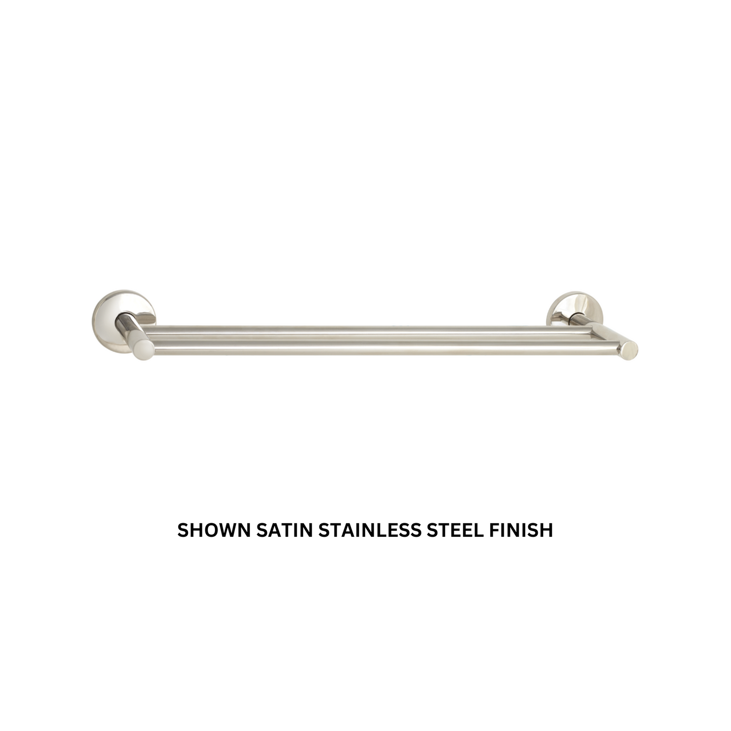 Seachrome Conorado Series 24" Bronze Powder Coat Concealed Mounting Flange Double Towel Bar