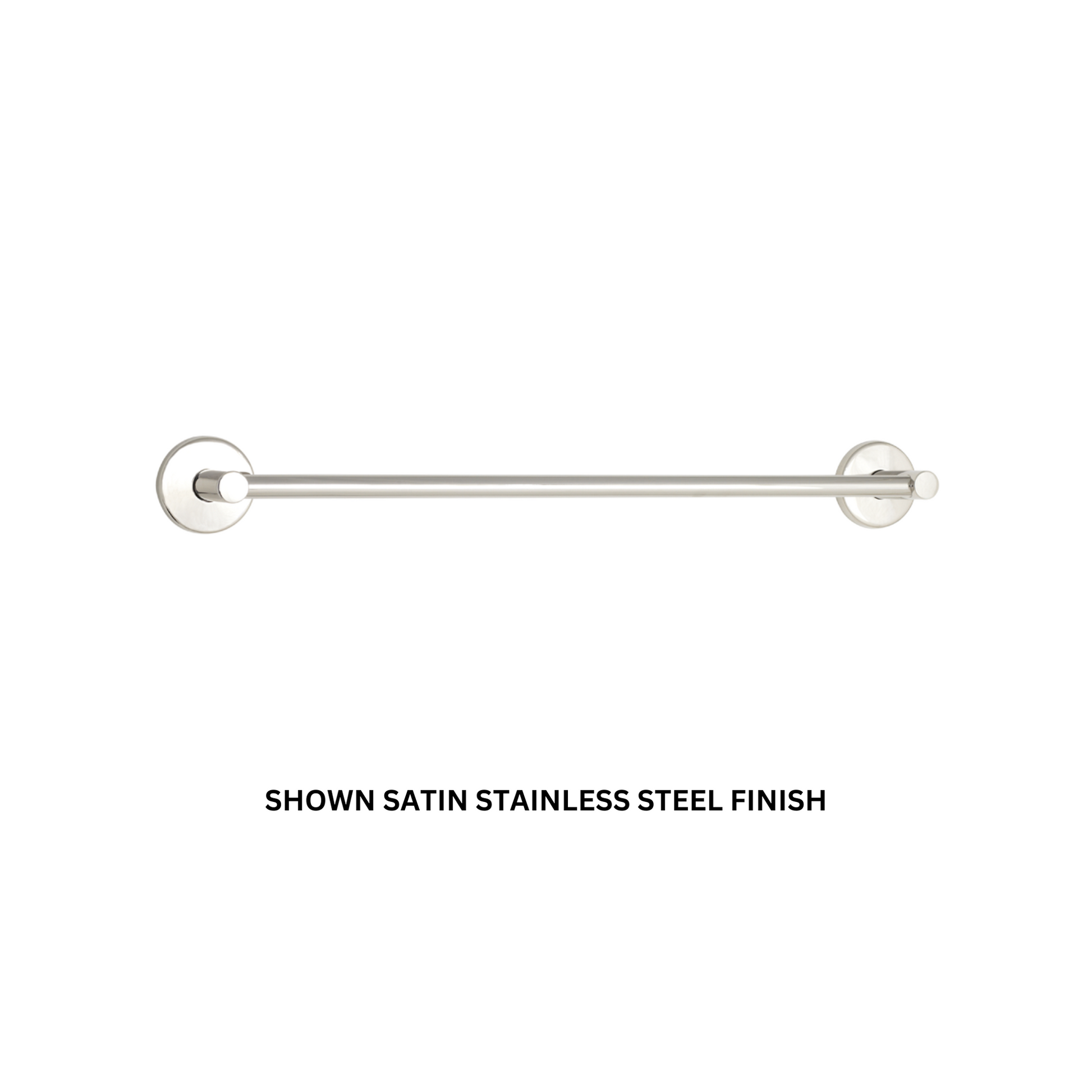 Seachrome Conorado Series 24" Polished Stainless Steel Concealed Mounting Flange Single Towel Bar