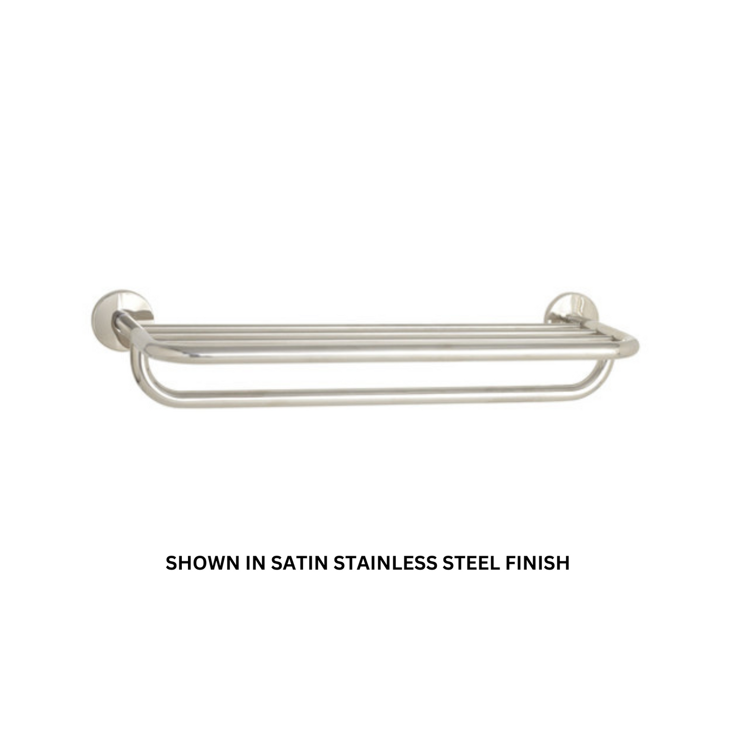 Seachrome Conorado Series 24" Polished Stainless Steel Towel Shelf and Bar