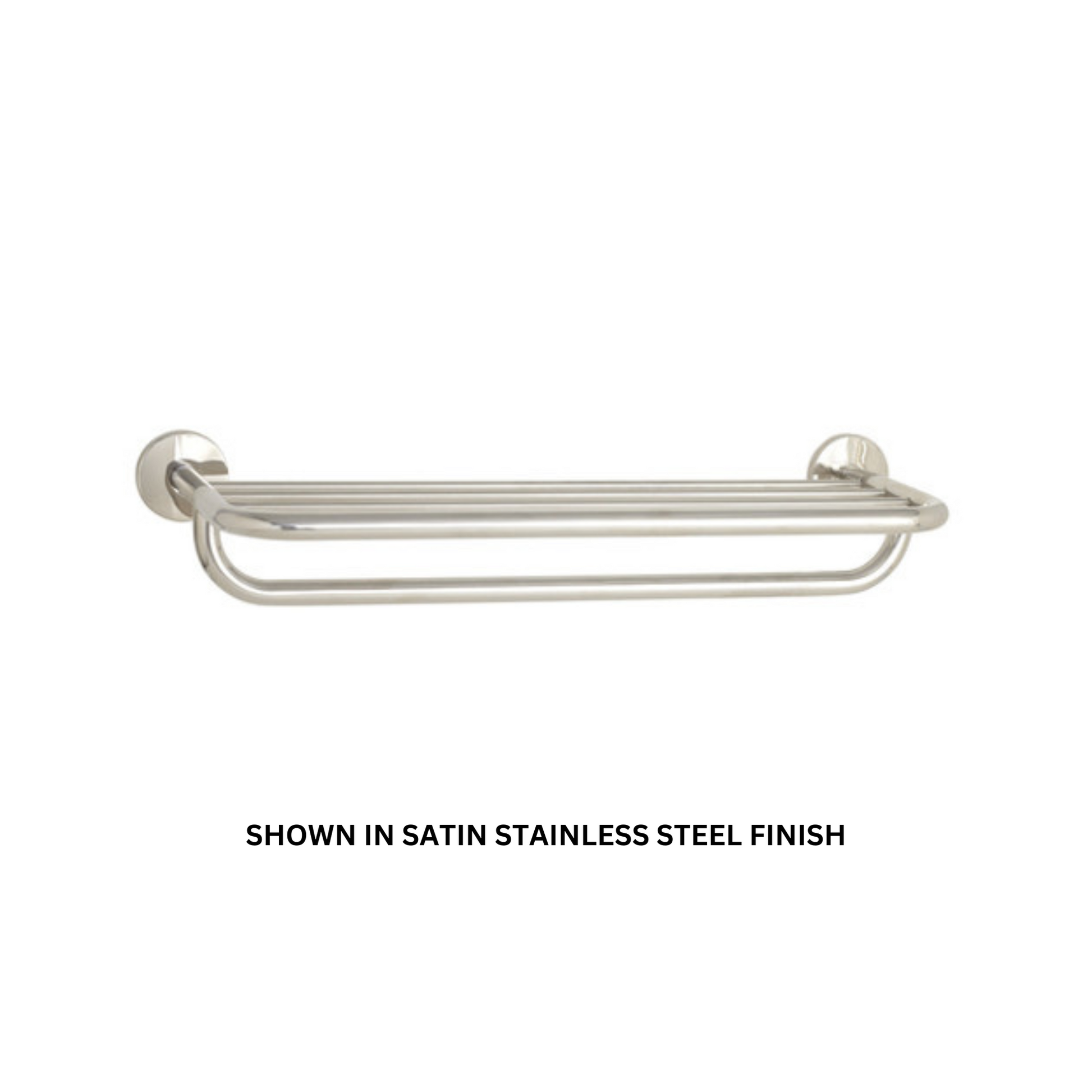 Seachrome Conorado Series 24" Satin Brass Powder Coat Towel Shelf and Bar