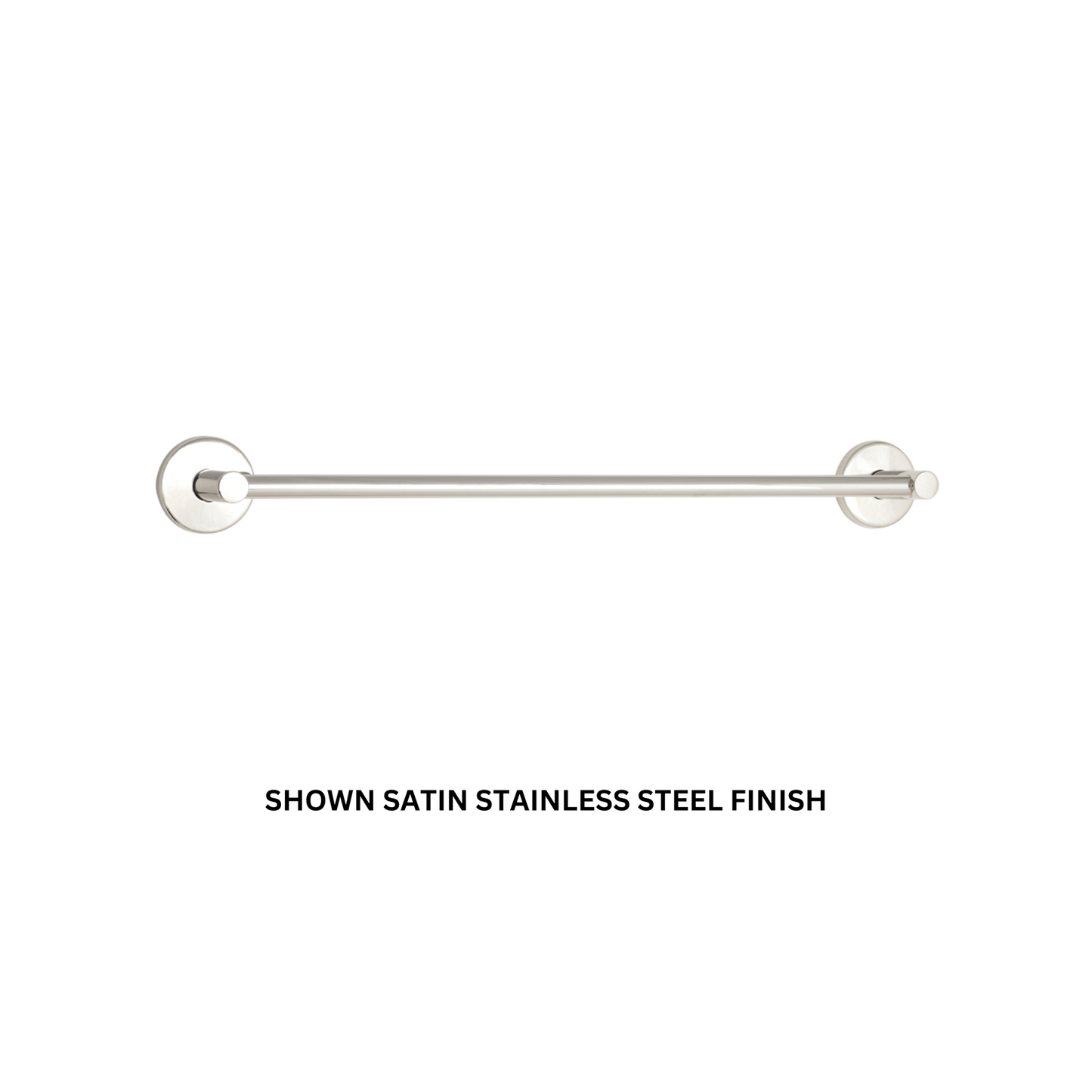 Seachrome Conorado Series 24" Satin Nickel Powder Coat Concealed Mounting Flange Single Towel Bar