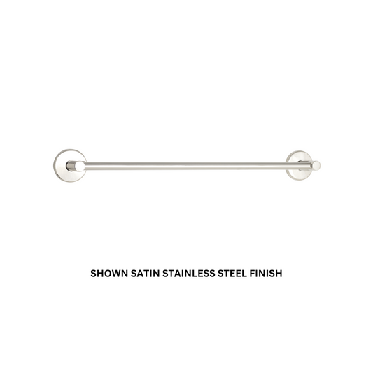 Seachrome Conorado Series 24" Satin Nickel Powder Coat Concealed Mounting Flange Single Towel Bar
