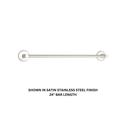 Seachrome Conorado Series 30" Polished Brass Powder Coat Concealed Mounting Flange Single Towel Bar